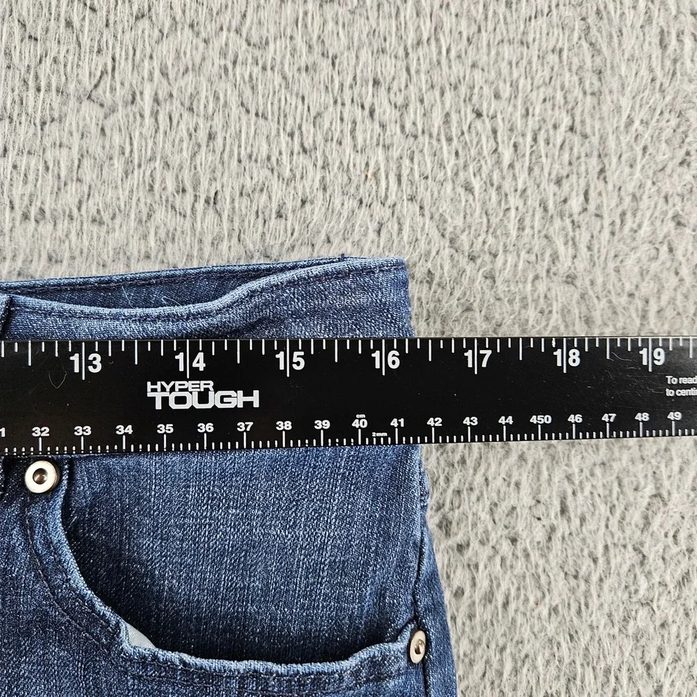Wrangler Jeans‎ Womens 12 Blue Mid Rise Straight Leg Dark Wash Stretch Denim